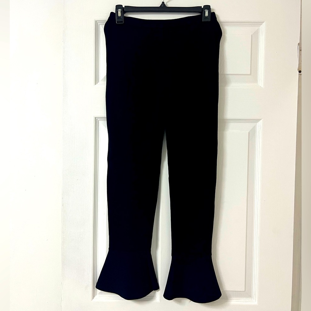 ZARA, pantalón mujer, ajustado, lanilla, color negro, talla M
